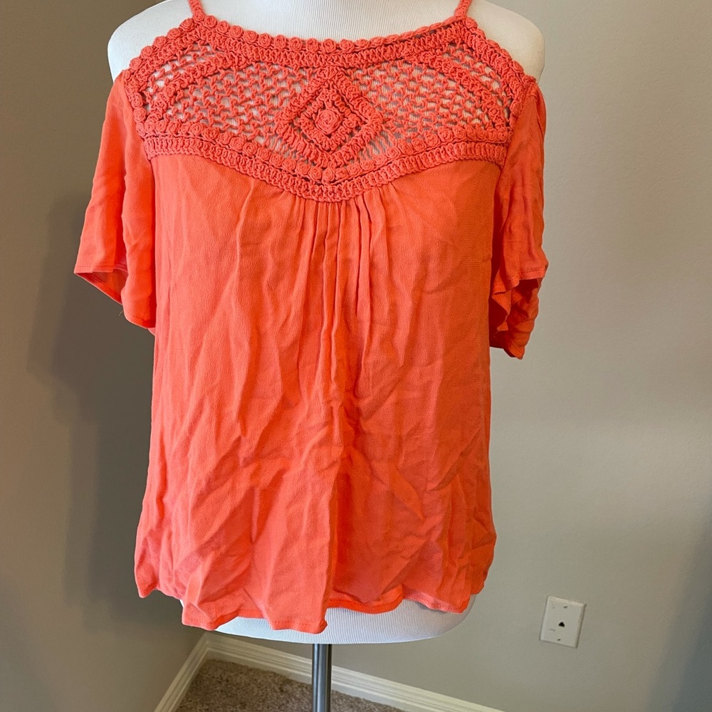 Boho cold shoulder top